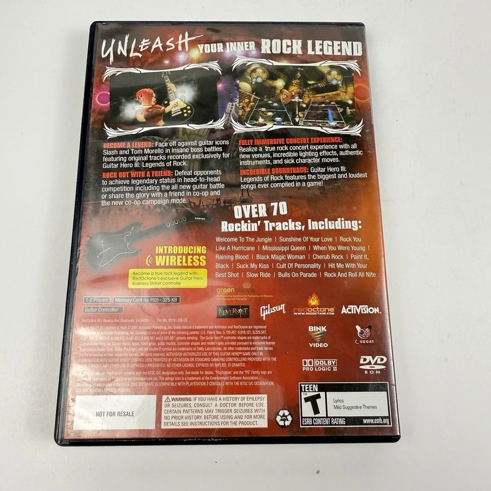 Guitar Hero 3 III: Legends of Rock (Sony PlayStation 2) PS2 Complete W/ Manual
